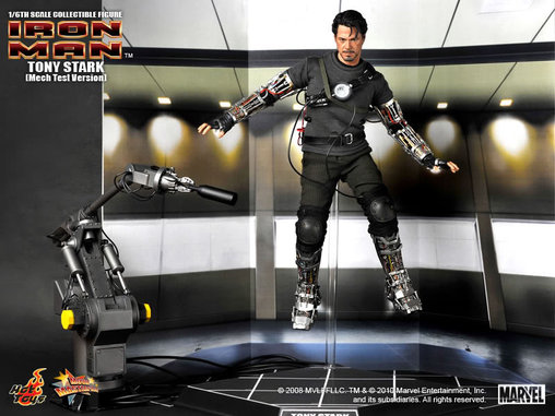 Iron Man 1: Tony Stark - Mech Test Version, 1/6 Figur von Hot Toys