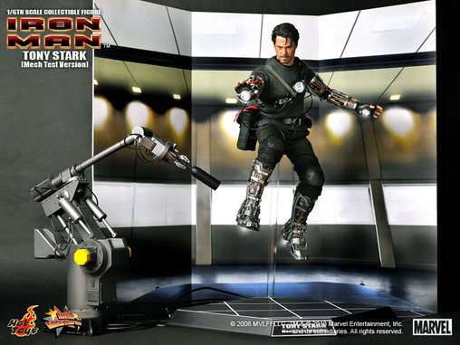 Iron Man 1: Tony Stark - Mech Test Version, 1/6 Figur von Hot Toys
