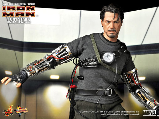 Iron Man 1: Tony Stark - Mech Test Version, 1/6 Figur von Hot Toys