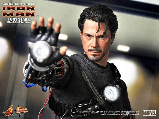 Iron Man 1: Tony Stark - Mech Test Version, 1/6 Figur von Hot Toys