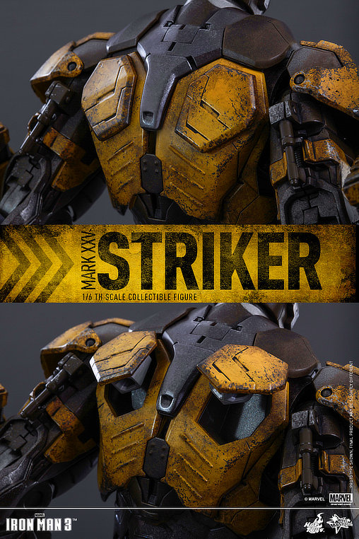Iron Man 3: Iron Man Mark XXV Striker, 1/6 Figur von Hot Toys