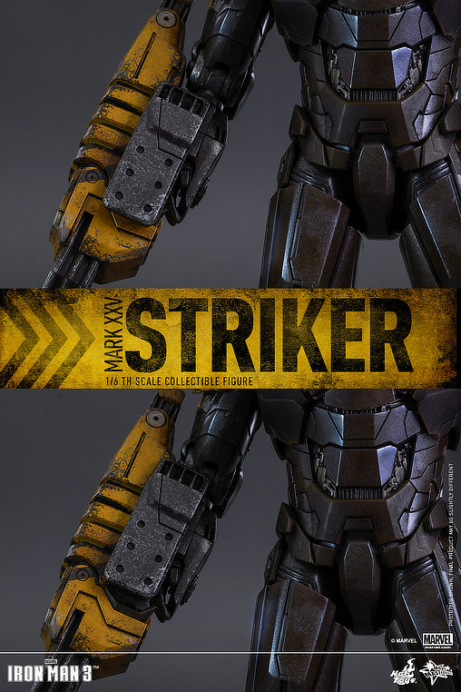 Iron Man 3: Iron Man Mark XXV Striker, 1/6 Figur von Hot Toys