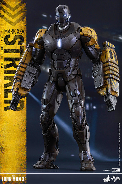 Iron Man 3: Iron Man Mark XXV Striker, 1/6 Figur von Hot Toys