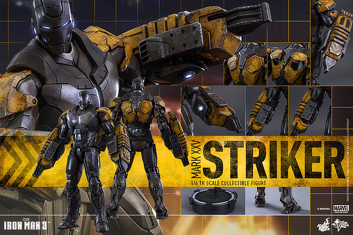 Iron Man 3: Iron Man Mark XXV Striker, 1/6 Figur von Hot Toys