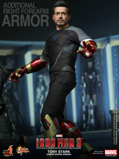 Iron Man 3: Tony Stark - Armor Testing Version, 1/6 Figur von Hot Toys