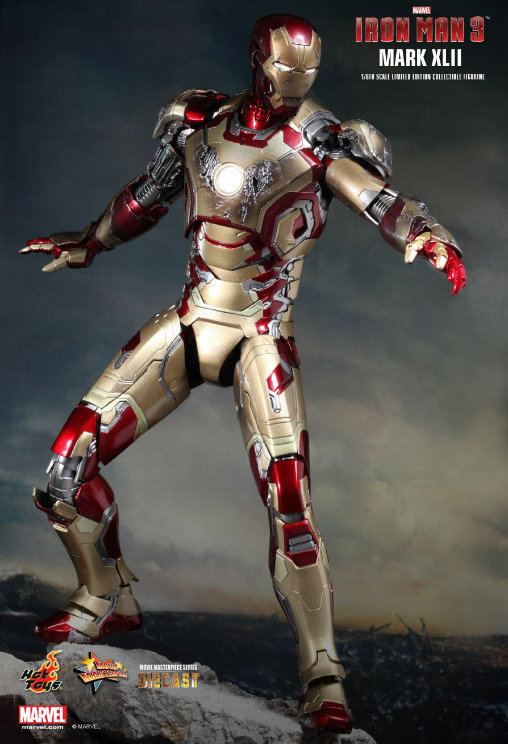Iron Man 3: Iron Man Mark XLII - DieCast, 1/6 Figur von Hot Toys