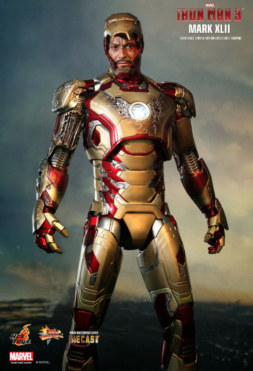 Iron Man 3: Iron Man Mark XLII - DieCast, 1/6 Figur von Hot Toys