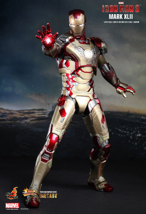 Iron Man 3: Iron Man Mark XLII - DieCast, 1/6 Figur von Hot Toys