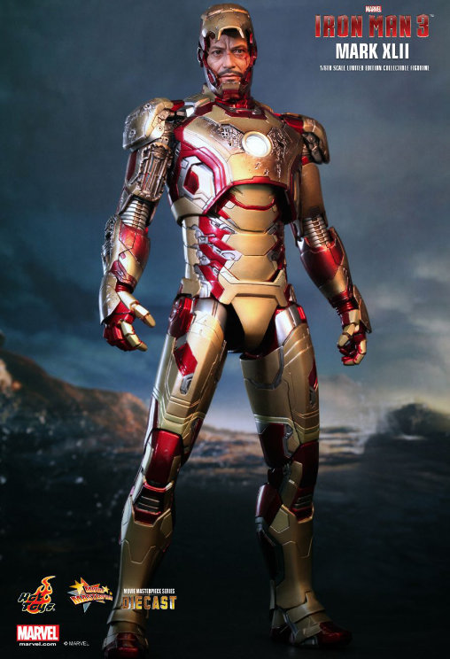 Iron Man 3: Iron Man Mark XLII - DieCast, 1/6 Figur von Hot Toys