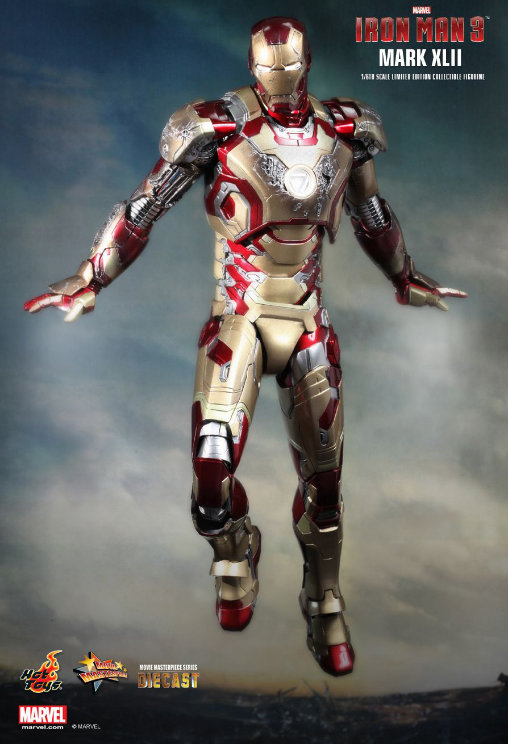 Iron Man 3: Iron Man Mark XLII - DieCast, 1/6 Figur von Hot Toys
