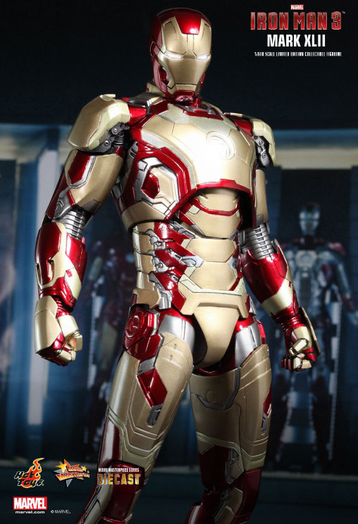 Iron Man 3: Iron Man Mark XLII - DieCast, 1/6 Figur von Hot Toys