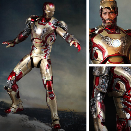 Iron Man 3: Iron Man Mark XLII - DieCast, 1/6 Figur