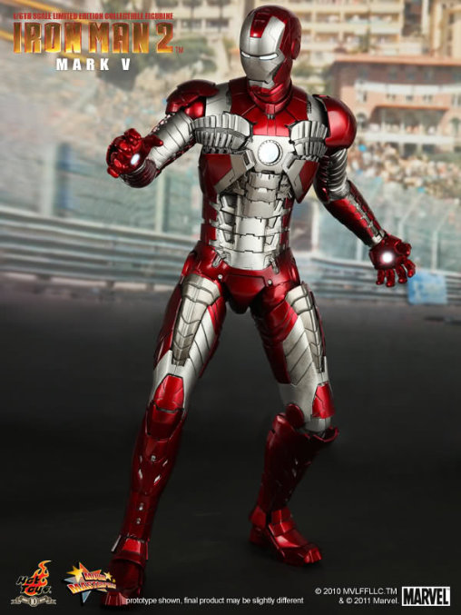 Iron Man 2: Iron Man Mark V, 1/6 Figur von Hot Toys