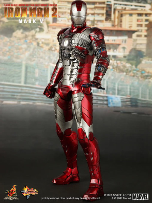 Iron Man 2: Iron Man Mark V, 1/6 Figur von Hot Toys