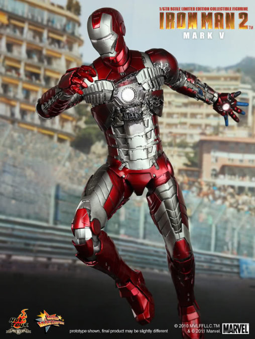 Iron Man 2: Iron Man Mark V, 1/6 Figur von Hot Toys