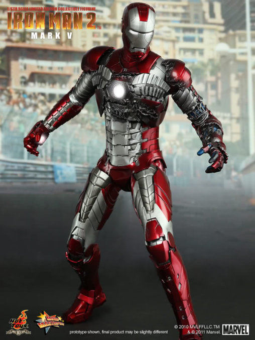 Iron Man 2: Iron Man Mark V, 1/6 Figur von Hot Toys