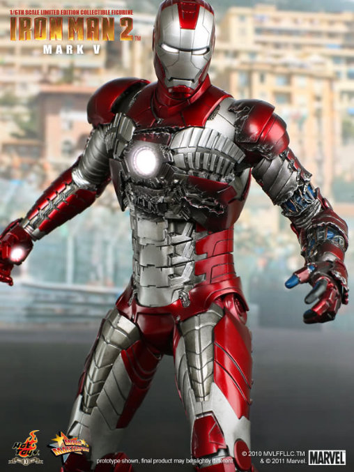 Iron Man 2: Iron Man Mark V, 1/6 Figur von Hot Toys