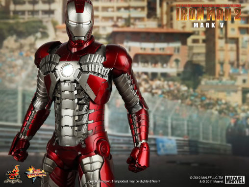 Iron Man 2: Iron Man Mark V, 1/6 Figur von Hot Toys