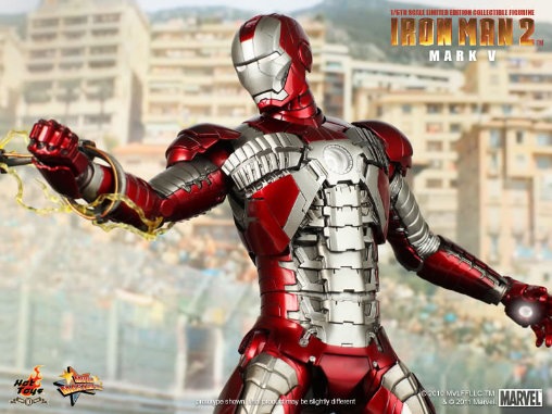 Iron Man 2: Iron Man Mark V, 1/6 Figur von Hot Toys