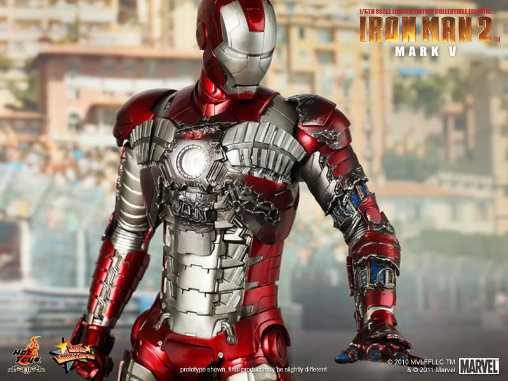 Iron Man 2: Iron Man Mark V, 1/6 Figur von Hot Toys