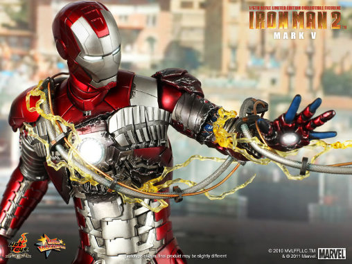 Iron Man 2: Iron Man Mark V, 1/6 Figur von Hot Toys