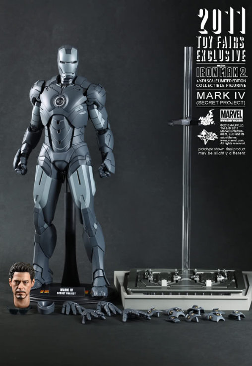 Iron Man 2: Iron Man Mark IV - Secret Project, 1/6 Figur von Hot Toys