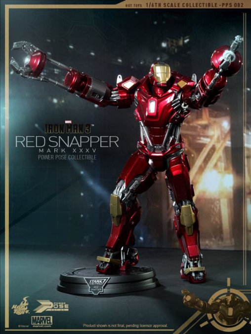 Iron Man 3: Iron Man Mark XXXV - Red Snapper, 1/6 Figur von Hot Toys
