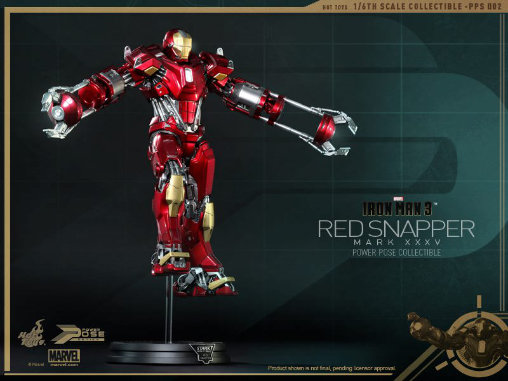 Iron Man 3: Iron Man Mark XXXV - Red Snapper, 1/6 Figur von Hot Toys
