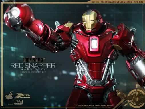 Iron Man 3: Iron Man Mark XXXV - Red Snapper, 1/6 Figur von Hot Toys
