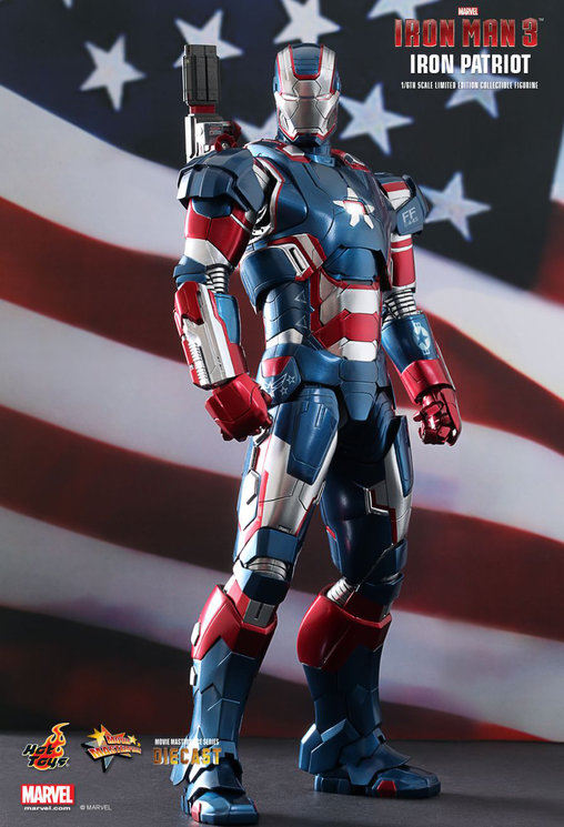 Iron Man 3: Iron Patriot - DieCast, 1/6 Figur von Hot Toys