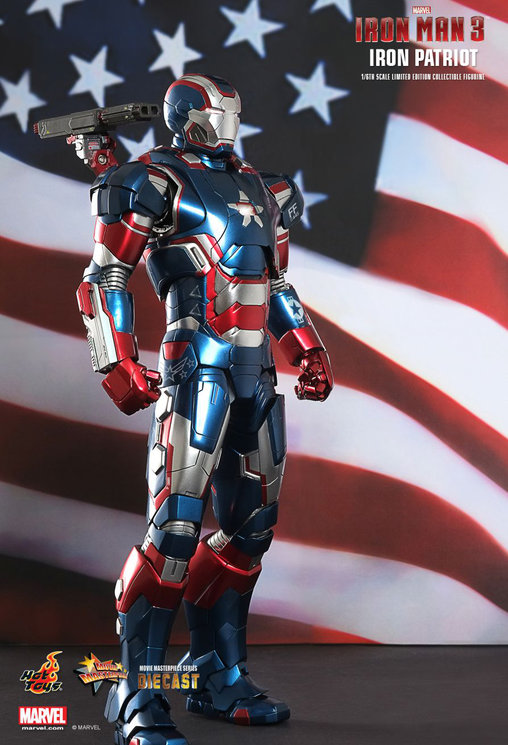 Iron Man 3: Iron Patriot - DieCast, 1/6 Figur von Hot Toys