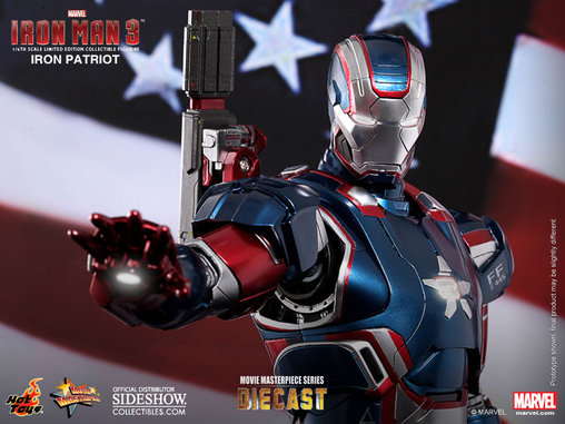 Iron Man 3: Iron Patriot - DieCast, 1/6 Figur von Hot Toys