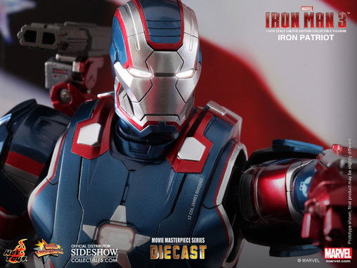 Iron Man 3: Iron Patriot - DieCast, 1/6 Figur von Hot Toys