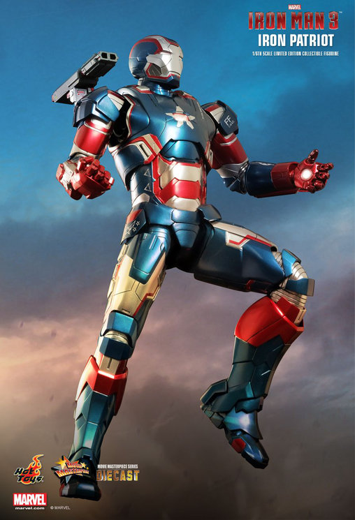 Iron Man 3: Iron Patriot - DieCast, 1/6 Figur von Hot Toys