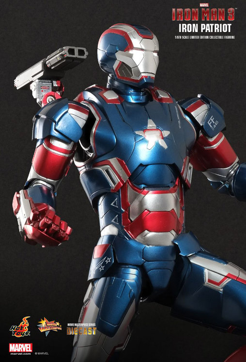 Iron Man 3: Iron Patriot - DieCast, 1/6 Figur von Hot Toys