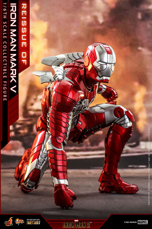 Iron Man 2: Iron Man Mark V - DieCast, 1/6 Figur von Hot Toys