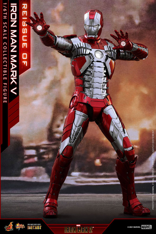 Iron Man 2: Iron Man Mark V - DieCast, 1/6 Figur von Hot Toys