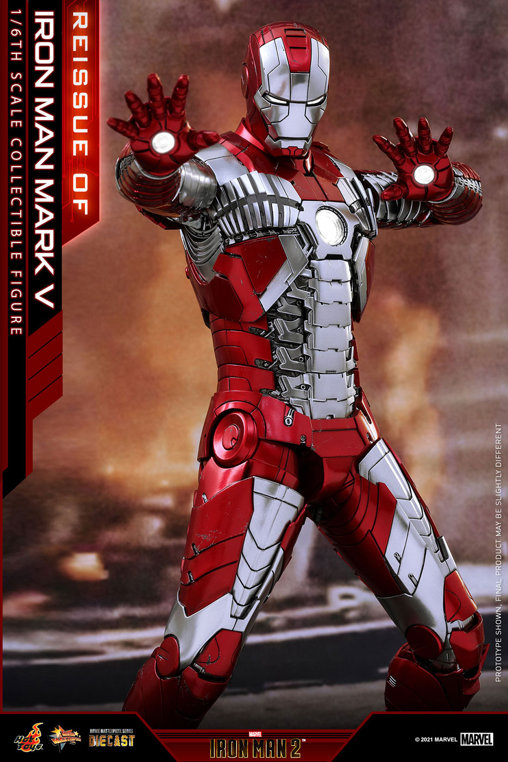 Iron Man 2: Iron Man Mark V - DieCast, 1/6 Figur von Hot Toys