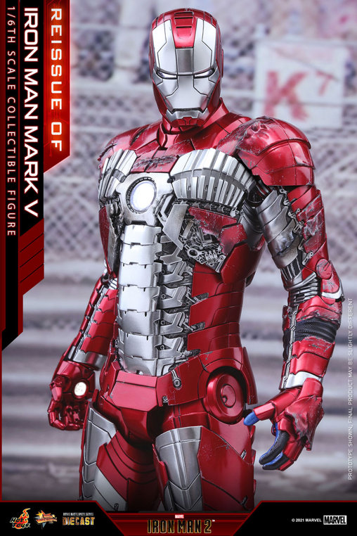 Iron Man 2: Iron Man Mark V - DieCast, 1/6 Figur von Hot Toys