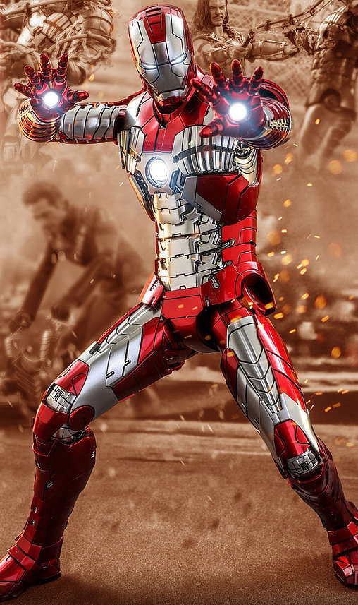 Iron Man 2: Iron Man Mark V - DieCast, 1/6 Figur von Hot Toys