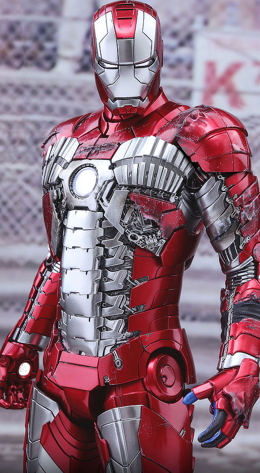 Iron Man 2: Iron Man Mark V - DieCast, 1/6 Figur von Hot Toys