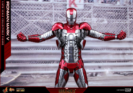 Iron Man 2: Iron Man Mark V - DieCast, 1/6 Figur von Hot Toys