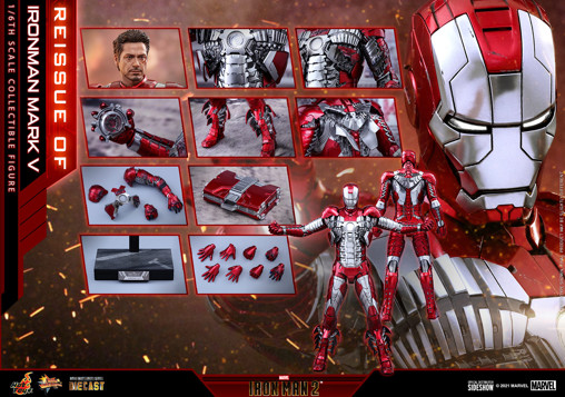 Iron Man 2: Iron Man Mark V - DieCast, 1/6 Figur von Hot Toys