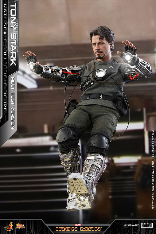 Iron Man 1: Tony Stark - Mech Test Version, 1/6 Figur von Hot Toys
