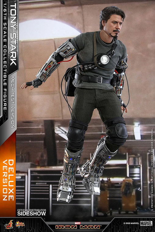 Iron Man 1: Tony Stark - Mech Test Version - Deluxe, 1/6 Figur von Hot Toys