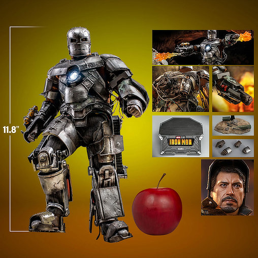 Iron Man 1: Iron Man Mark I, 1/6 Figur von Hot Toys