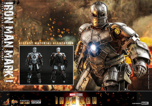 Iron Man 1: Iron Man Mark I, 1/6 Figur von Hot Toys
