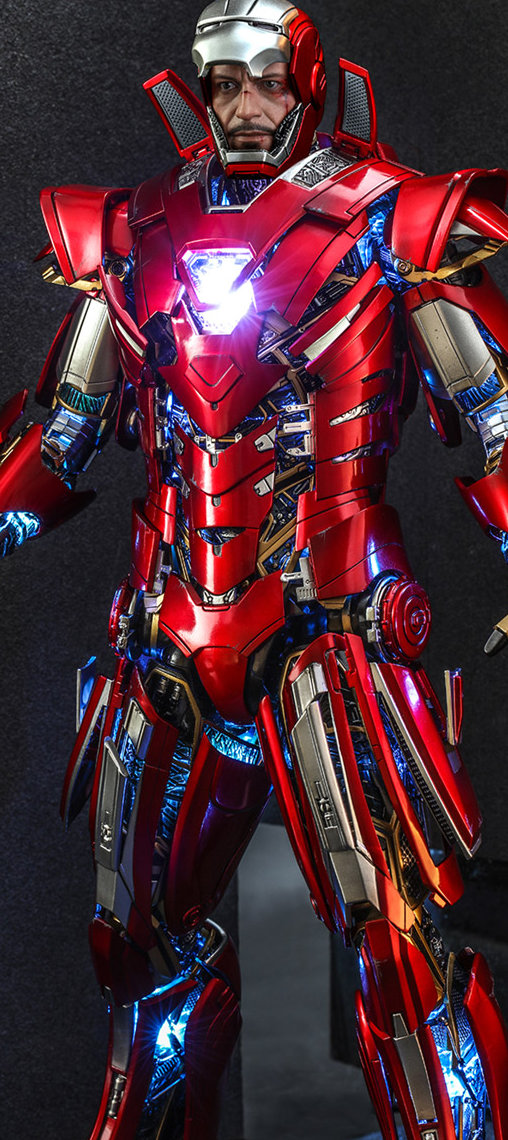 Iron Man 3: Silver Centurion - Armor Suit Up Version, 1/6 Figur von Hot Toys