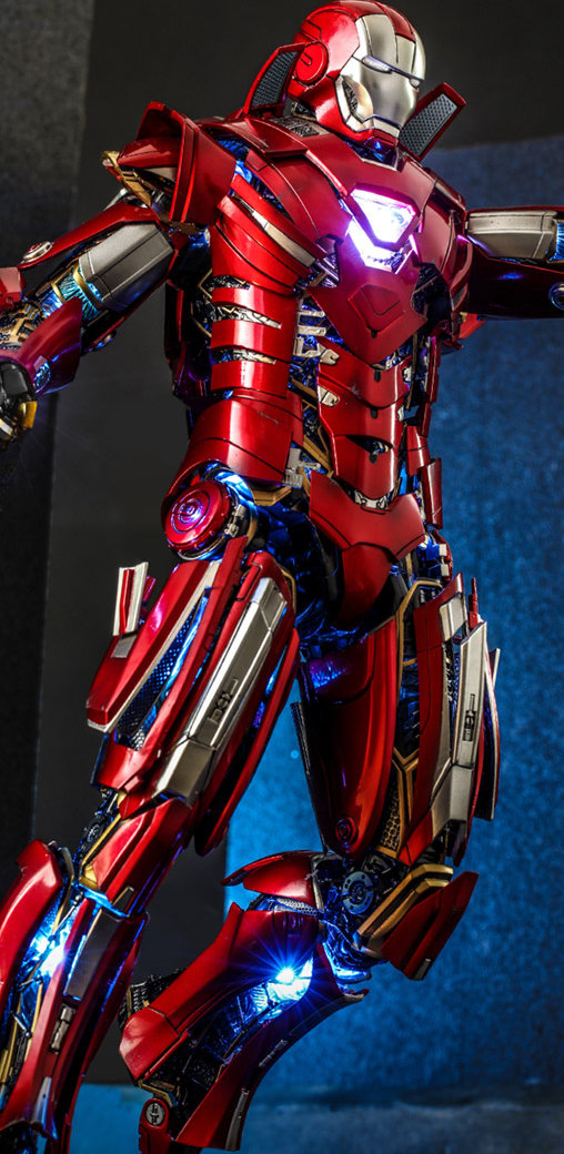 Iron Man 3: Silver Centurion - Armor Suit Up Version, 1/6 Figur von Hot Toys