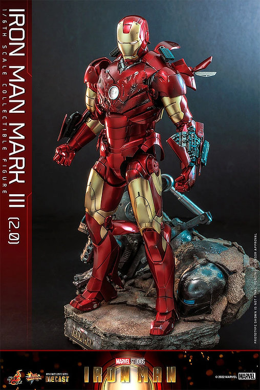 Iron Man 1: Iron Man Mark III 2.0, 1/6 Figur von Hot Toys